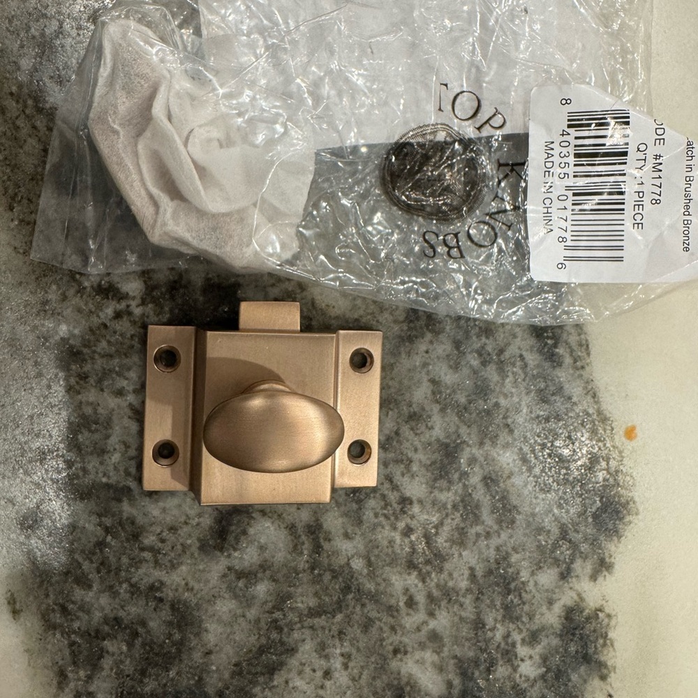 Top knobs brand brushed bronze cabinet latch